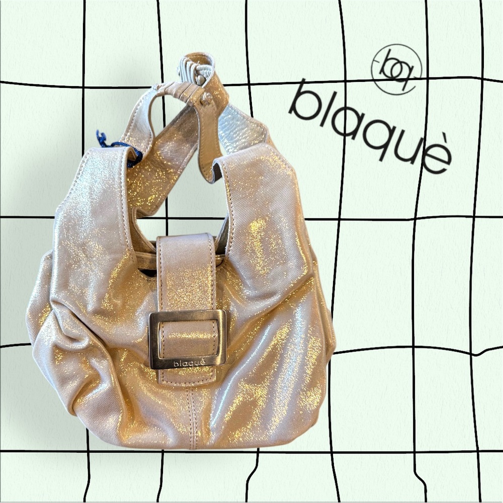 blaque Shiny Suede Mini Hobo Bag